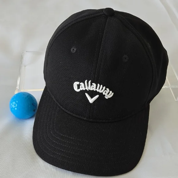 Callaway Black Golf Cap Sz S/M NWT - Picture 1 of 8